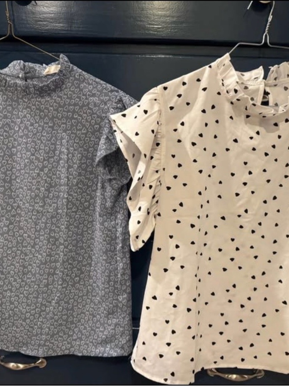 Women's Ruffle Sleeve Tops - lot of 2